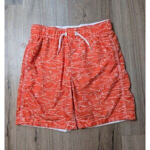 Gap Size M (8) Boys Swim Trunks Sharks Lined Drawstring Pockets Colorful